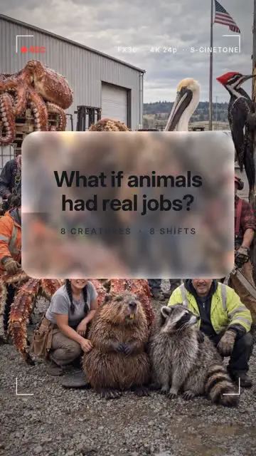 Tiere bei der Arbeit, ein mit AIVeed erstelltes Video